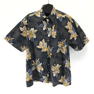 Campia Moda Casual Button Down Hawaiian Shirt Men's 2XL Tropical Guitar Cotton